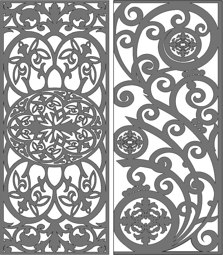 Laser Cut Grill Panel For Room Divider Set Download Free Vector