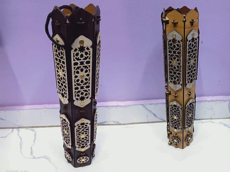 Laser Cut Hanging Wood Incense Holder Burner