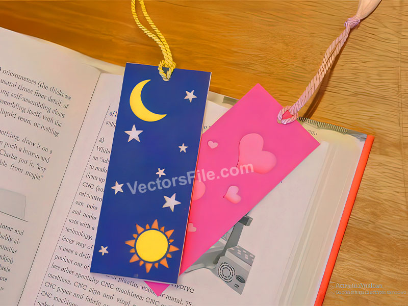 Laser Cut Layered Paper Craft Bookmarks Tag Design