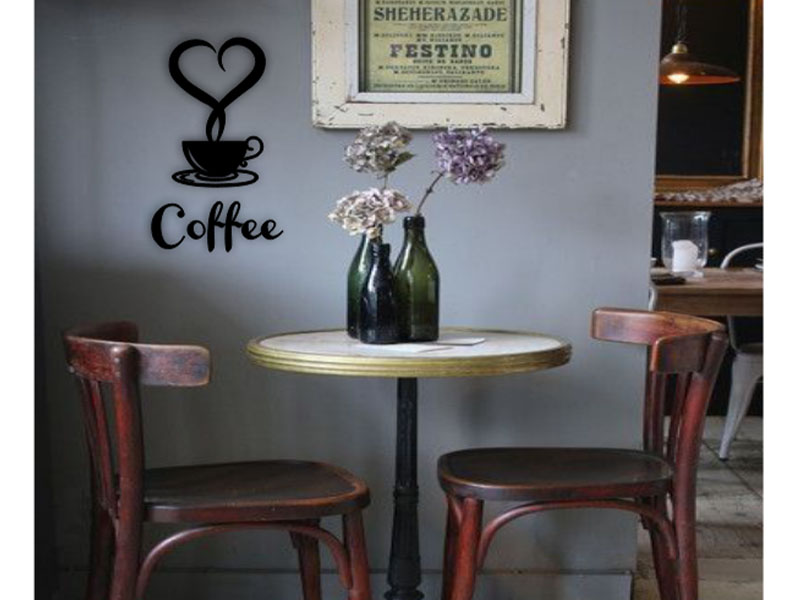 Laser Cut Love Coffee Wall Art Decor Idea