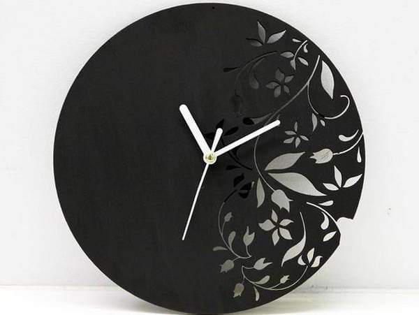 Laser Cut MDF Flower Cut Wall Clock CDR File