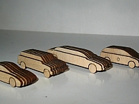 Laser Cut Out Wooden Scale Cars DXF File