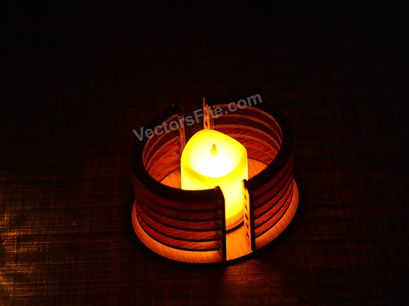 Laser Cut Unique Layered Tealight Candle Holder