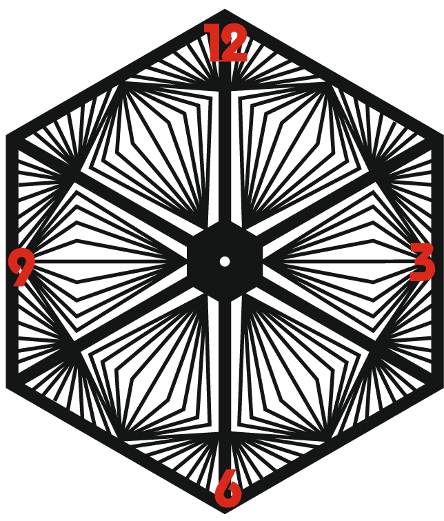 Laser Cut Wall Clock Net Pattern CDR File