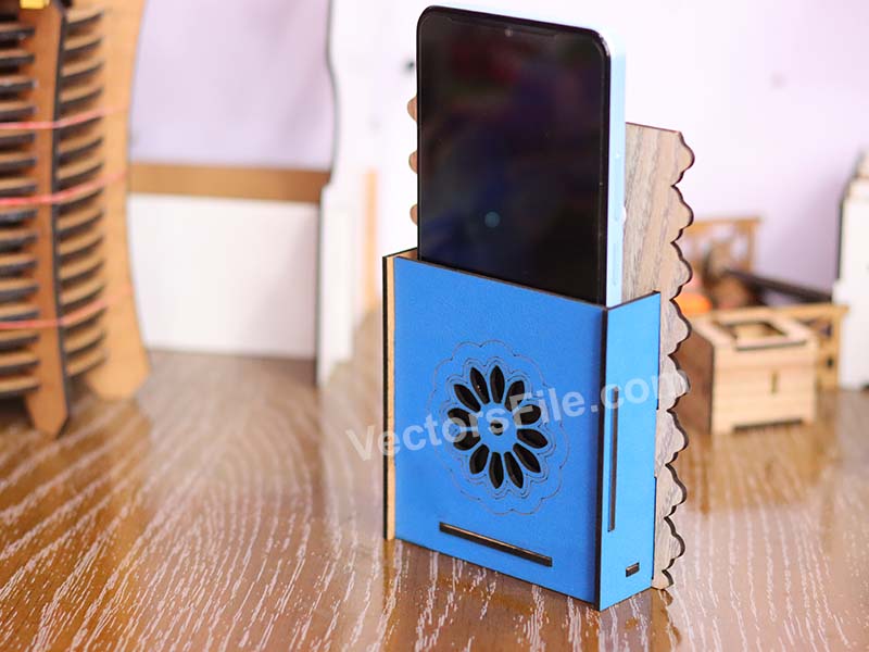 Laser Cut Wall Mounted Mobile Phone Holder Stand