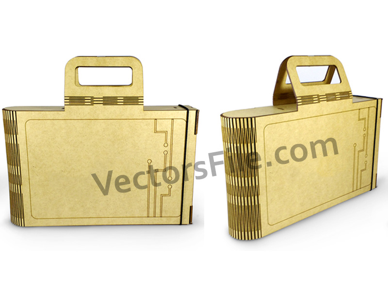 Laser Cut Wooden Briefcase 3D Puzzle Handbag Models Design