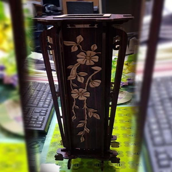 Laser Cut Wooden Flower Bouquet Flower Vase Flower Stand CDR File