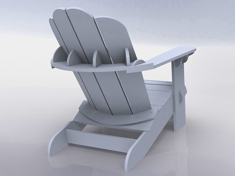 Laser Cut Wooden Folding Adirondack Chair Plans