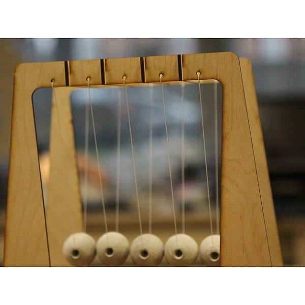 Laser Cut Wooden Newtons Craddle Free CDR File