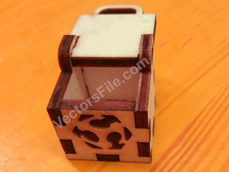 Laser Cut Wooden Small Box With Lid Template