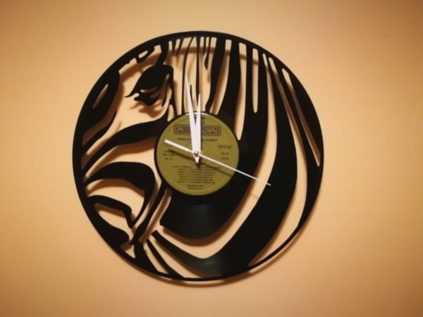 Laser Cut Zebra Vinyl Wall Clock DXF File | Vectors File