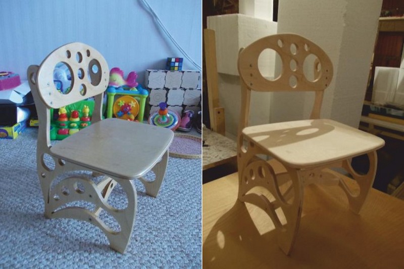 Laser Cutting Baby Chair Free DXF Vectors File