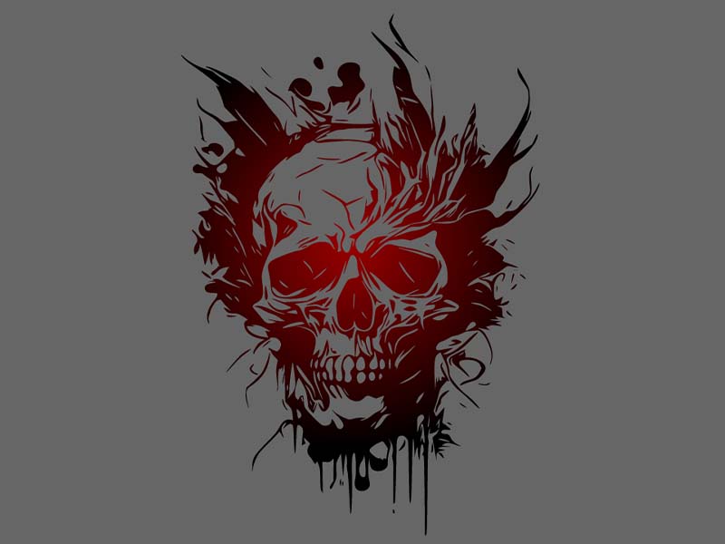 Laser Engraved Skull Vector Art Template
