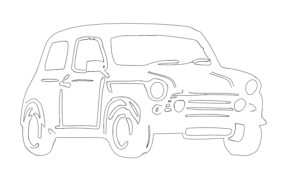 Mini Car Free DXF Vectors File