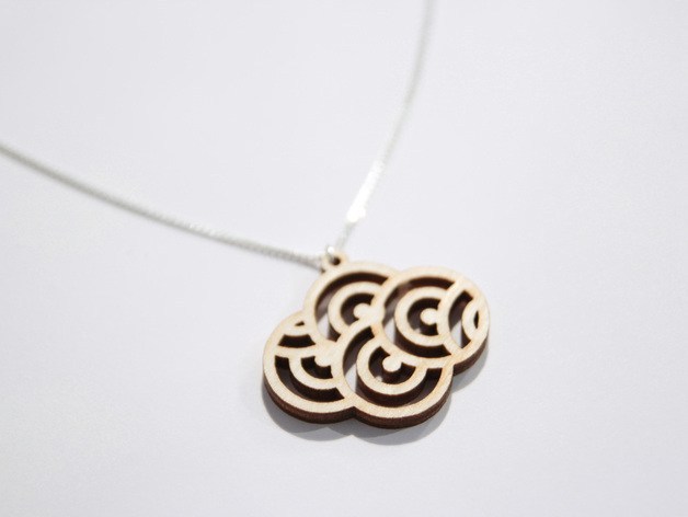Oriental Laser Cut Necklace DXF File