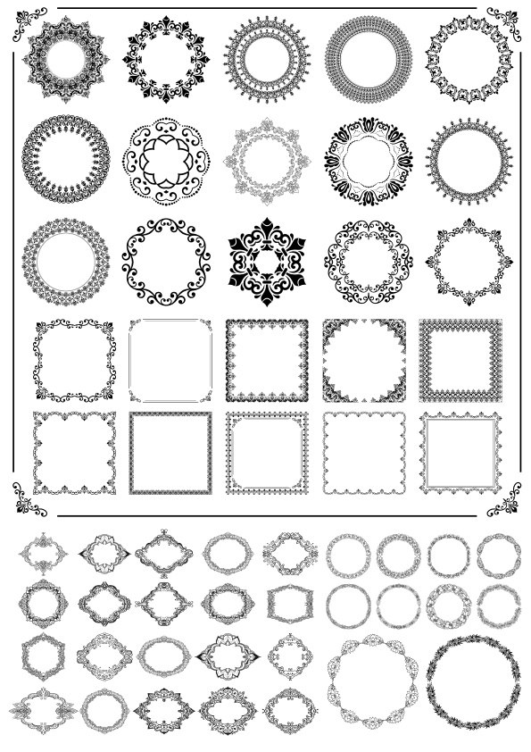 Ornamental Frames Free CDR Vectors File