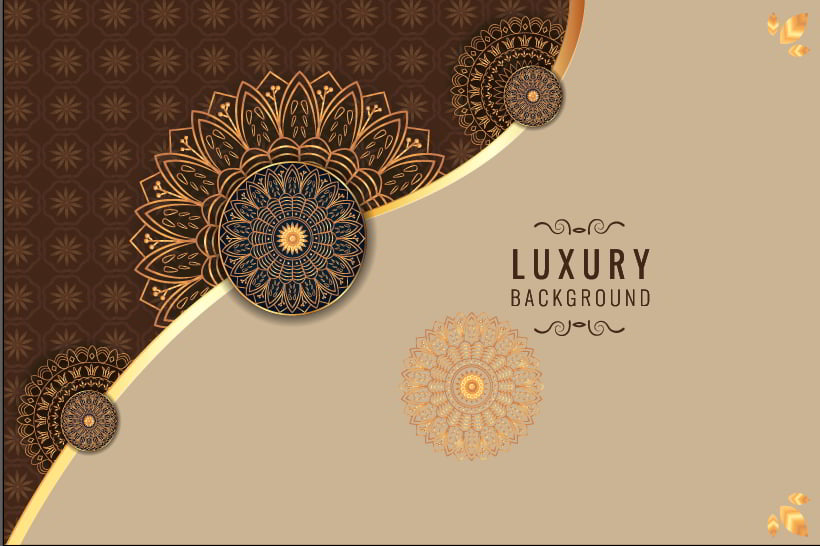 Ornamental Mandala Background Invitation Card Template Free Vector
