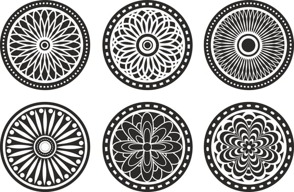 Round Vintage Mandala Design CDR File