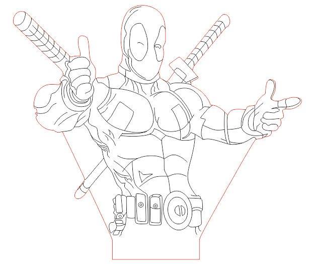 Samurai Led Illusion Free Vector CDR File