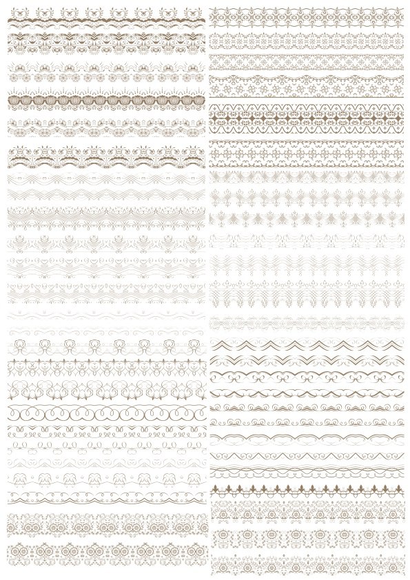 Seamless Floral Border Vectors Free CDR Vectors File