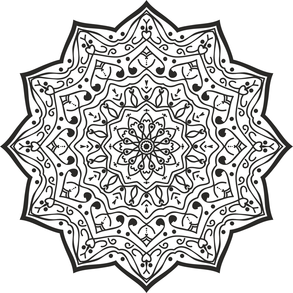 Snowflake Mandala Seamless Panel Free CDR File