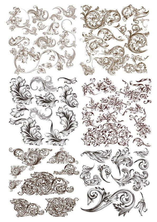 Swirl Decor Flourish Elements Free CDR Vectors File