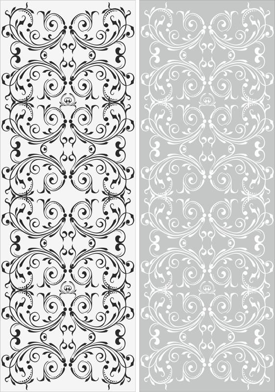 Swirl Floral Sandblast Pattern CDR File