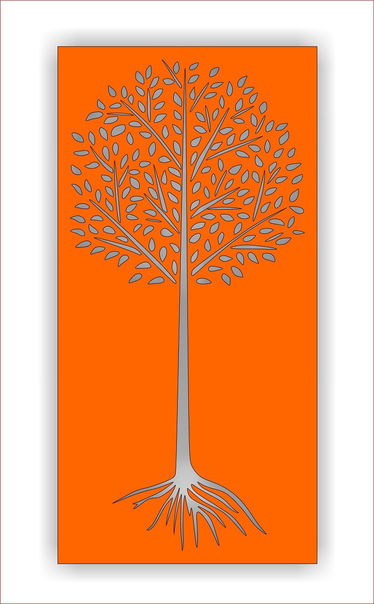 Tree Screen Pattern CNC Laser Cut Free CDR File