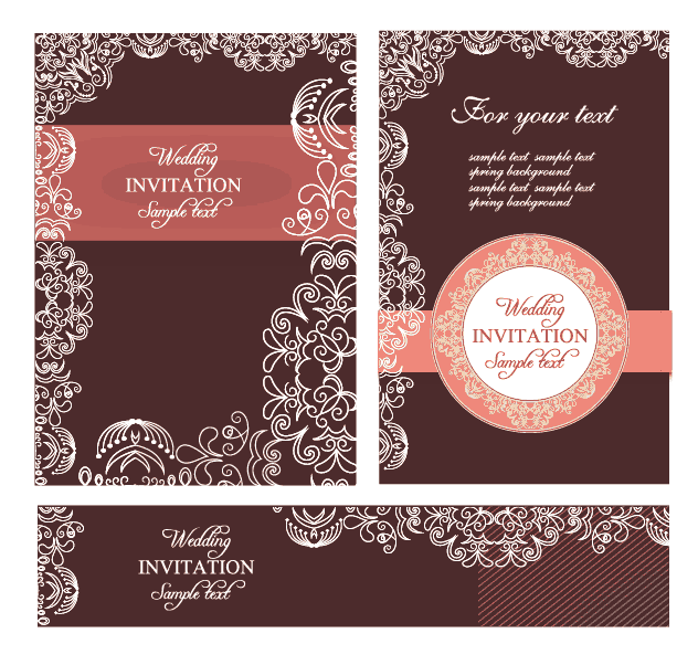 Wedding Invitation Card Templates Free Vector | Vectors File