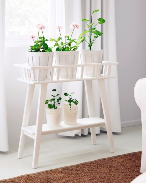 White Indoor Plant Rack CDR File