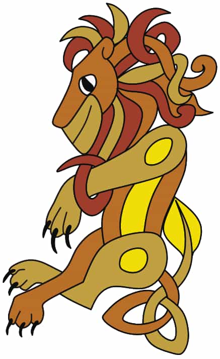 Zoomorphic Lion Sticker Designs Vector File