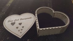 14cm Inner Heart Box CDR File