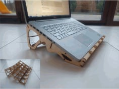 17 inch Laptop Stand 3.8mm Plywood Laser Cut DXF File