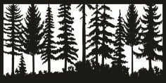 24 X 48 Just Trees Plasma Art CNC Laser Cut Free DXF File