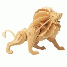 3D Puzzle Lion Free Dxf File DXF Vectors File