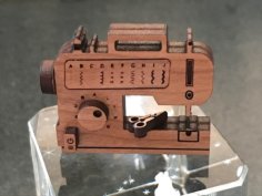 3D Wooden Puzzle Sewing Machine Toy Model Free Laser Cut File