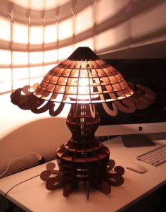 3D Wooden Puzzle Table Lamp CNC Laser Cutting File