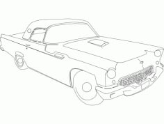 55t Bird Car Sticker DXF File