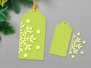 Laser Cut Gift Packing Tag Template