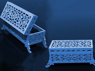 Laser Cut Wooden Jewelry Box Lid Design