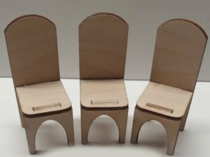 Laser Cut Miniature Chair Design For Dollhouse Furniture