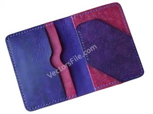 Laser Cut Leather Pattern Small Thin Bifold Wallet Card Holder Template