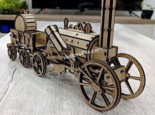 Laser Cut 3D Puzzle Stephenson’s Rocket Locomotive Train Model Kit