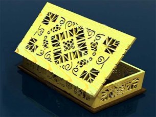Laser Cut Jewelry Box Design Plywood 6mm Gift Box