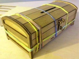 Suitcase Shape Laser Cut Piggy Bank Wooden Money Box Design