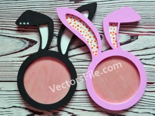 Laser Cut Bunny Kids Photo Frame Design
