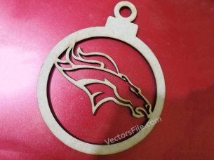 Laser Cut Denver Broncos Ornament Template