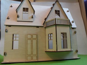 Laser Cut Barbie Dollhouse 3D Wooden Puzzle Kit