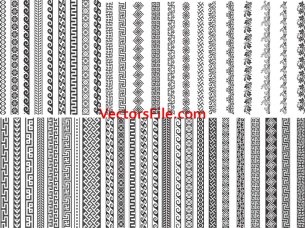 Laser Cut Border Pattern Lace Design Template Set