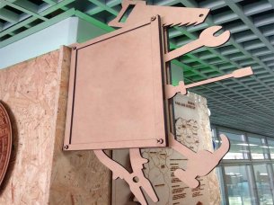 Laser Cut Wooden Wall Sign Board for Tools Shop